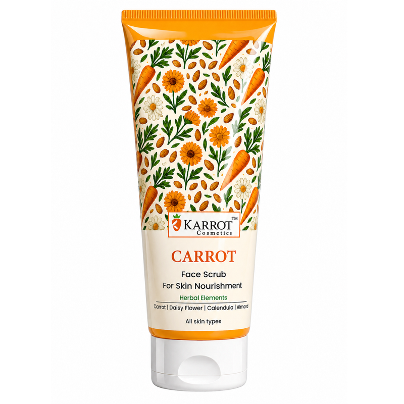 Karrot Cosmetics Carrot Face Scrub with Vitamin E | Exfoliating Face Scrub for Healthy Skin Care | 100gm