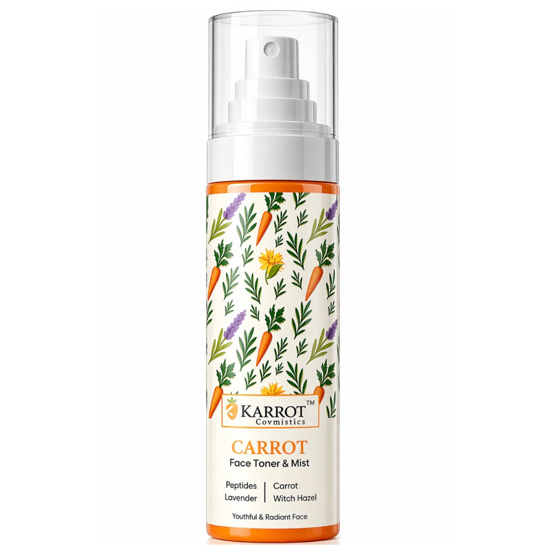 Carrot and witch hazel hydrating toner for face care
