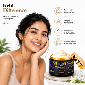 Karrot Cosmetics 24K Gold Face Pack with Hyaluronic | Anti Aging Face Pack for Smooth Skin Care | 100gm