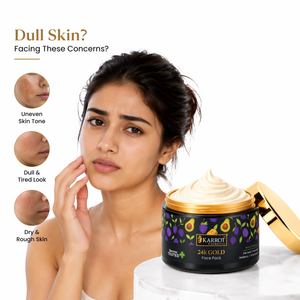 Karrot Cosmetics 24K Gold Face Pack with Hyaluronic | Anti Aging Face Pack for Smooth Skin Care | 100gm