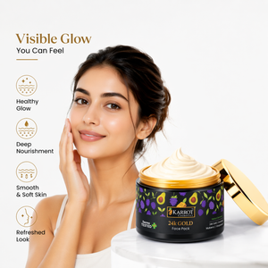 Karrot Cosmetics 24K Gold Face Pack with Hyaluronic | Anti Aging Face Pack for Smooth Skin Care | 100gm