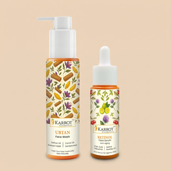 Ubtan Face Wash & Retinol Face Serum Duo