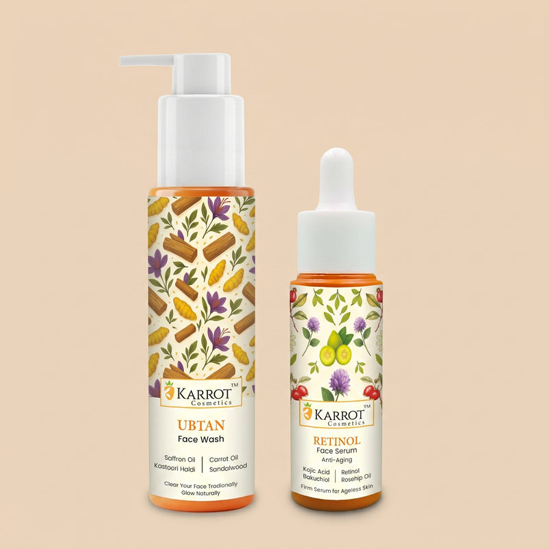 Ubtan Face Wash & Retinol Face Serum Duo