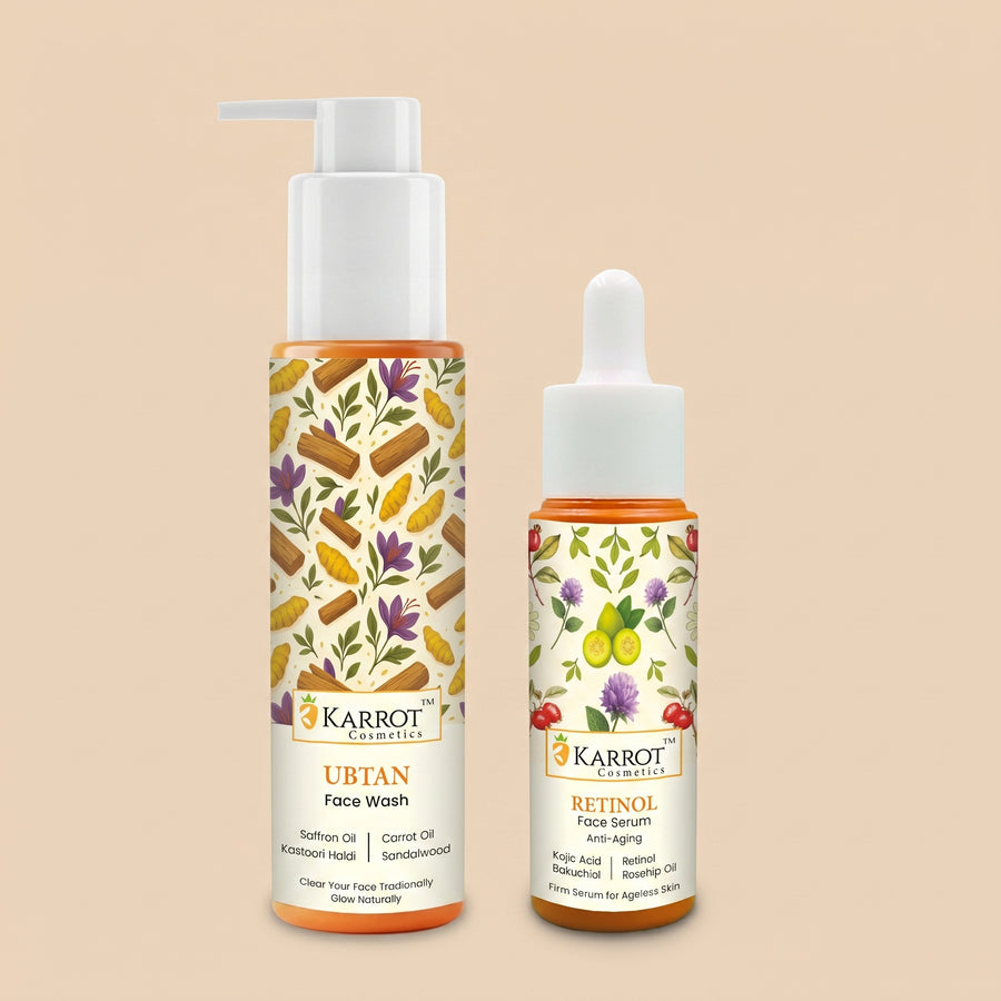 Ubtan Face Wash & Retinol Face Serum Duo