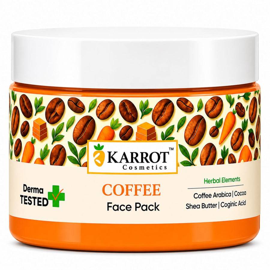 Karrot Cosmetics Coffee Face Pack with Vitamin E | De-Tan Face Pack for Healthy Glowing Skin Care | 100gm