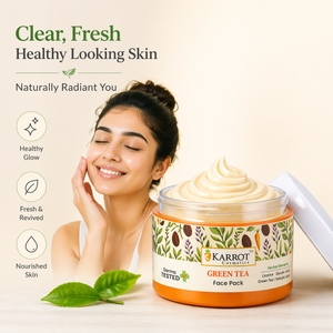 Karrot Cosmetics Green Tea Face Pack for Oily Skin | Oil Control Face Pack for Acne Skin Care | 100gm