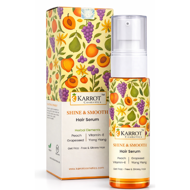Karrot Cosmetics Hair Serum with Argan Oil Formula | Anti Frizz Hair Serum for Smooth Silky Hair | 100ml