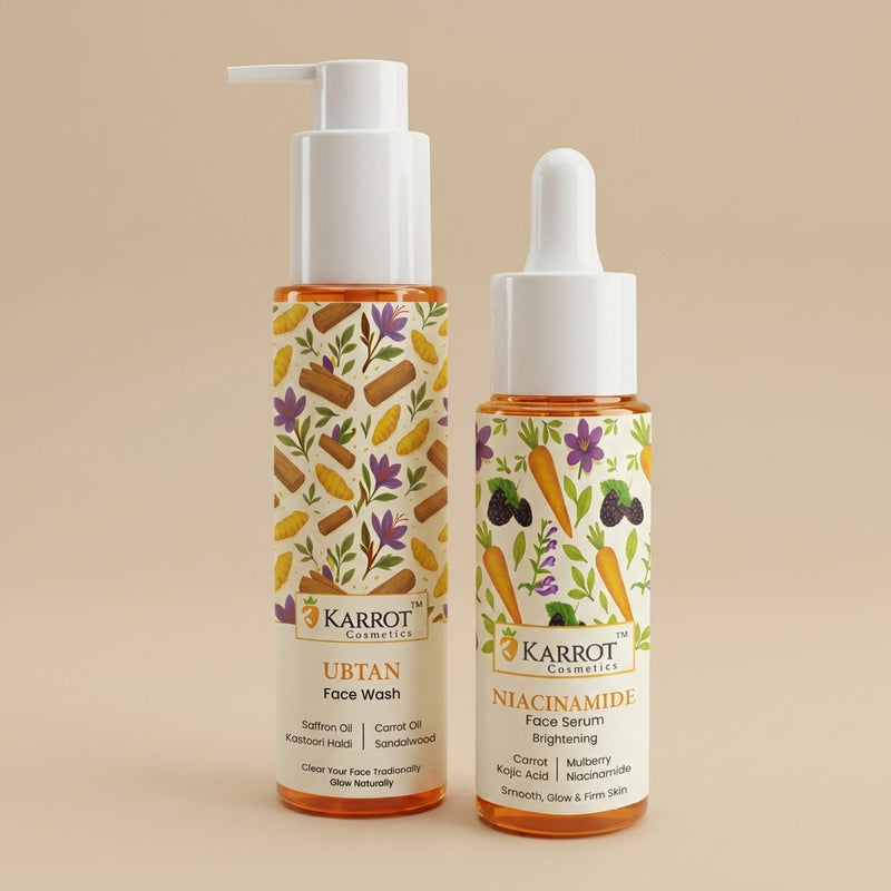 Ubtan Face Wash & Niacinamide Face Serum Duo