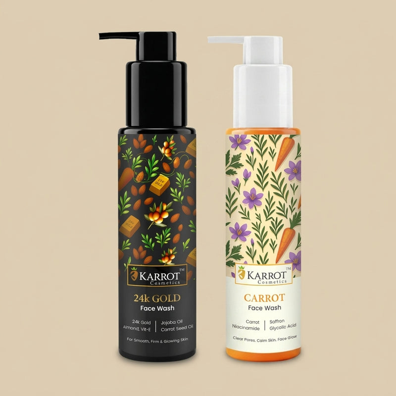 24k Gold Face Wash & Coffee Face Wash Duo