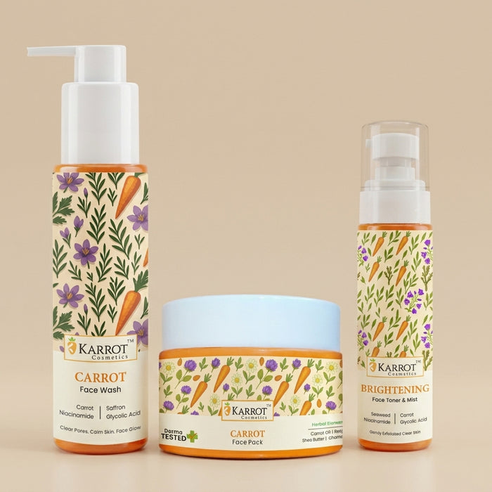 Karrot face mask and skincare kit for dry skin