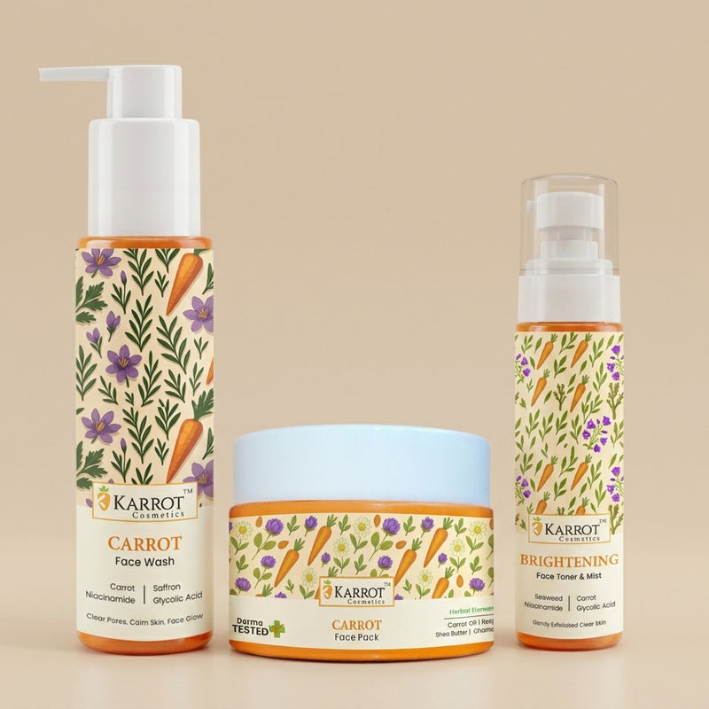 Karrot face mask and skincare kit for dry skin