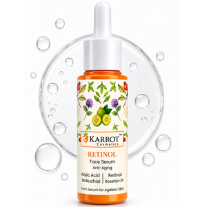 Karrot Cosmetics Retinol Face Serum with Rosehip Oil | Anti Aging Serum for Healthy Smooth Skin | 30ml