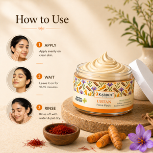 Karrot Cosmetics Ubtan Face Pack with Turmeric Oil | Tan Removal Face Pack for Glowing Skin Care | 100gm