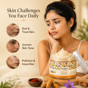 Karrot Cosmetics Ubtan Face Pack with Turmeric Oil | Tan Removal Face Pack for Glowing Skin Care | 100gm