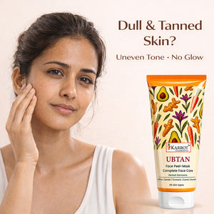 Karrot Cosmetics Ubtan Peel Off Mask with Turmeric | Glow Face Mask for Tan Removal Skin Care | 100gm