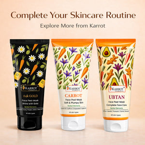 Karrot Cosmetics Ubtan Peel Off Mask with Turmeric | Glow Face Mask for Tan Removal Skin Care | 100gm