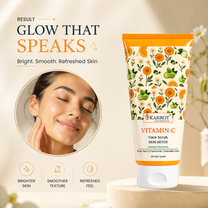 Karrot Cosmetics Vitamin C Face Scrub for Glow Care | Brightening Face Scrub for Smooth Skin Care | 100gm