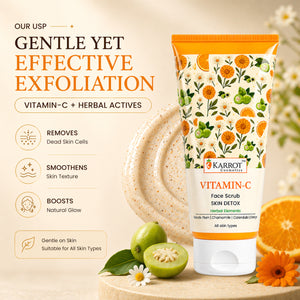 Karrot Cosmetics Vitamin C Face Scrub for Glow Care | Brightening Face Scrub for Smooth Skin Care | 100gm