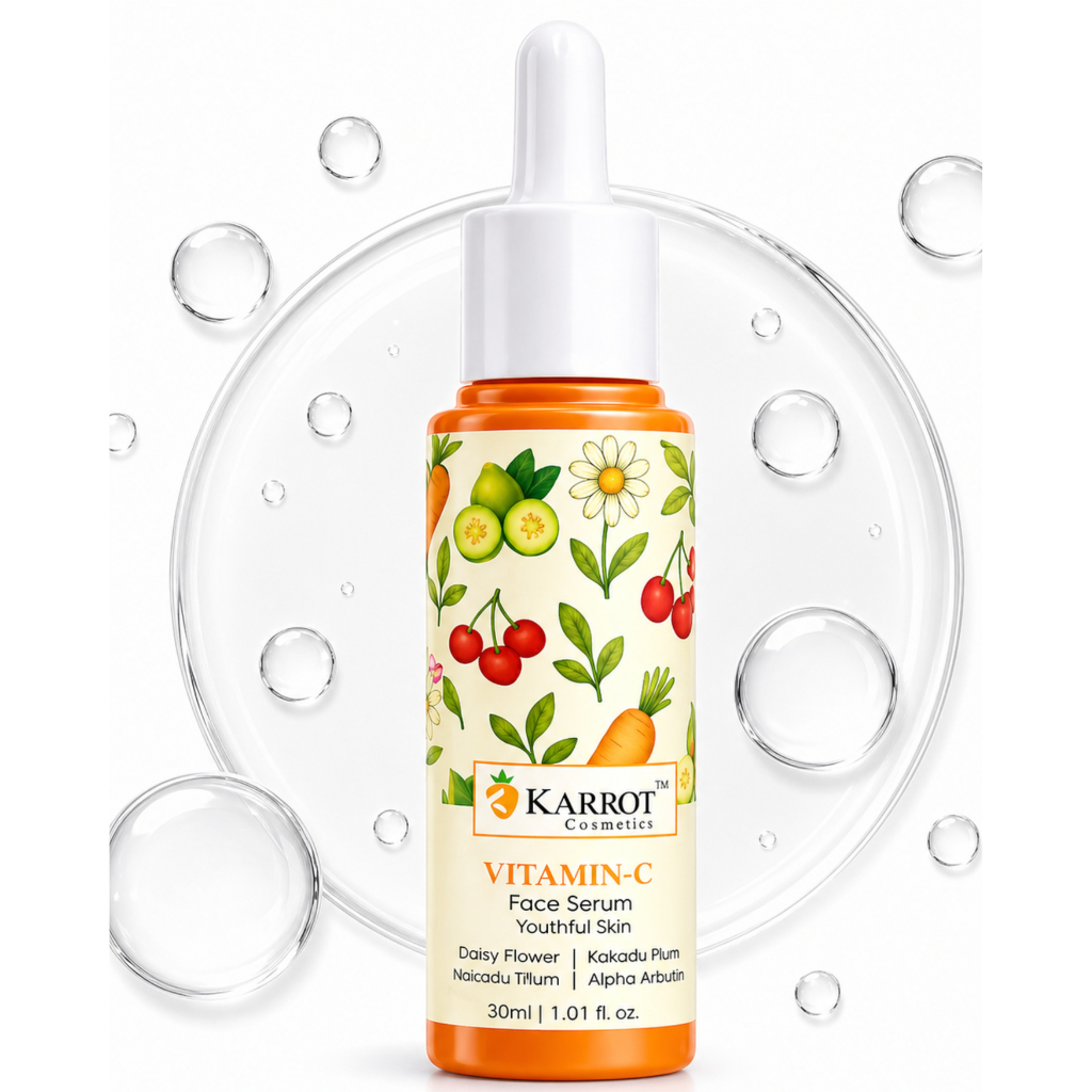 Karrot Cosmetics Vitamin C Face Serum for Glow Care | Brightening Serum for Healthy Smooth Skin | 30ml