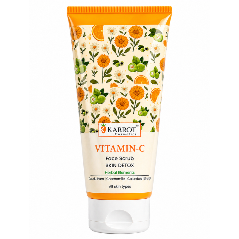 Karrot Cosmetics Vitamin C Face Scrub for Glow Care | Brightening Face Scrub for Smooth Skin Care | 100gm