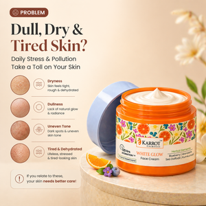 Karrot Cosmetics White Glow Face Cream with SPF 30 | Brightening Cream for Glowing Skin Care | 50gm