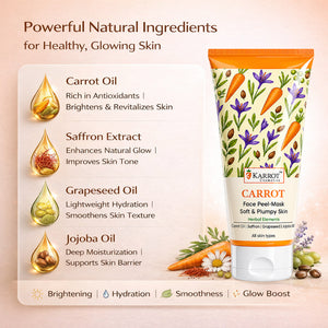 Karrot Cosmetics Carrot Peel Off Mask Vitamin A | Brightening Peel Mask for Smooth Skin Care | 100gm