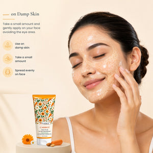 Karrot Cosmetics Carrot Face Scrub with Vitamin E | Exfoliating Face Scrub for Healthy Skin Care | 100gm