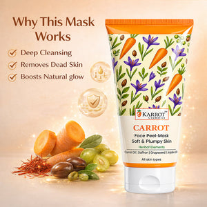 Karrot Cosmetics Carrot Peel Off Mask Vitamin A | Brightening Peel Mask for Smooth Skin Care | 100gm
