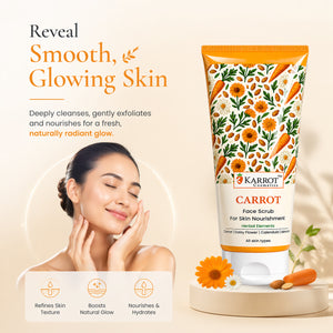 Karrot Cosmetics Carrot Face Scrub with Vitamin E | Exfoliating Face Scrub for Healthy Skin Care | 100gm