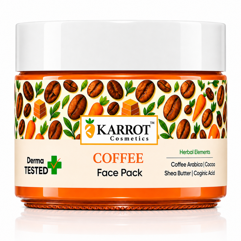 Karrot Cosmetics Coffee Face Pack with Vitamin E | De-Tan Face Pack for Healthy Glowing Skin Care | 100gm