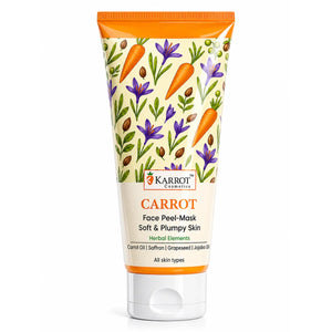 Carrot peel off face mask for smooth clear-looking skin