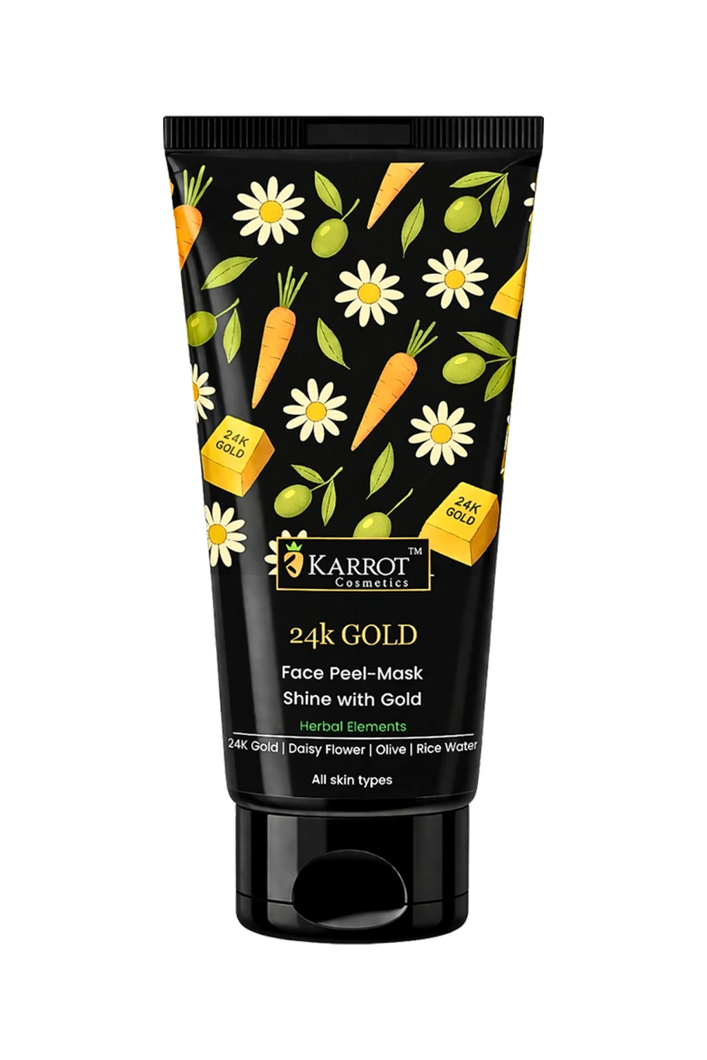 Karrot Cosmetics 24K Gold Peel Off Face Mask Care | Firming Peel Mask for Healthy Glowing Skin | 100gm