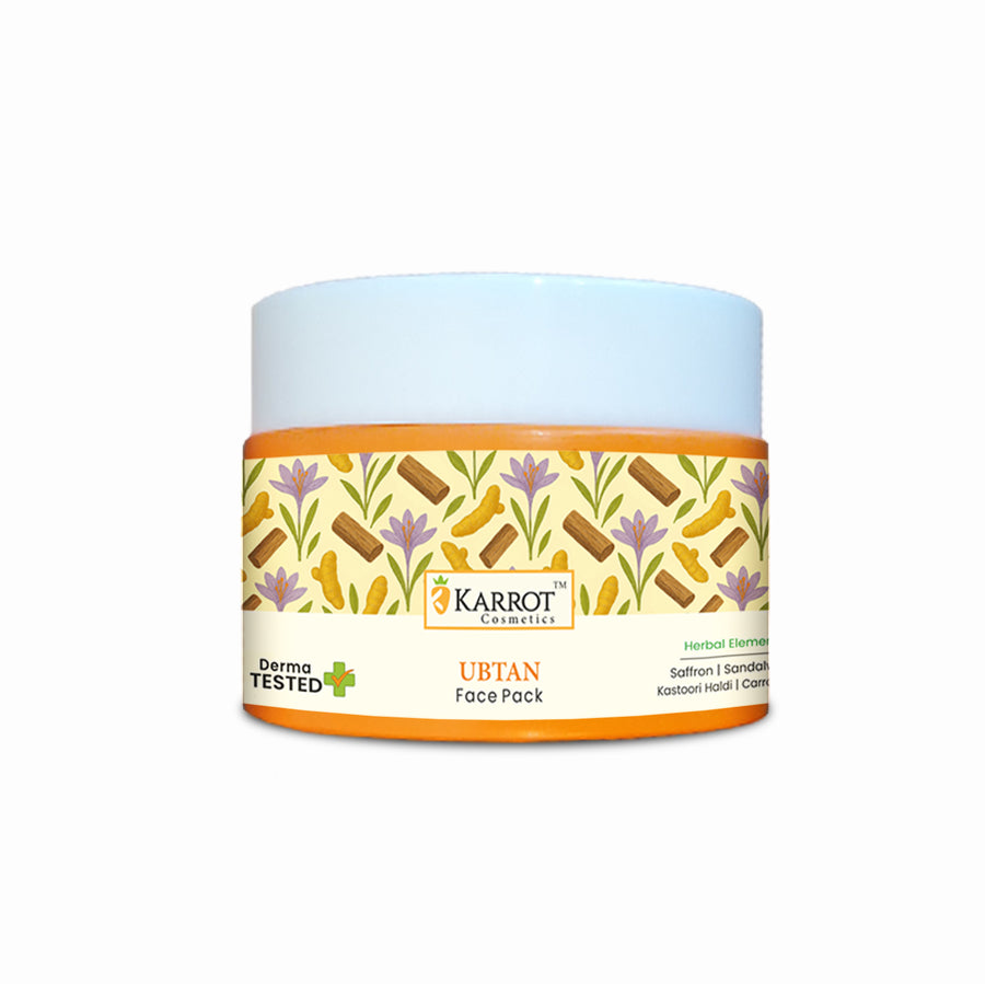 Ubtan Face Pack for tan removal and brightening 100gm by Karrot Cosmetics India