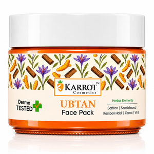 Karrot Cosmetics Ubtan Face Pack with Turmeric Oil | Tan Removal Face Pack for Glowing Skin Care | 100gm