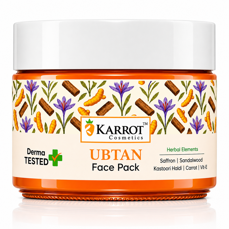 Karrot Cosmetics Ubtan Face Pack with Turmeric Oil | Tan Removal Face Pack for Glowing Skin Care | 100gm