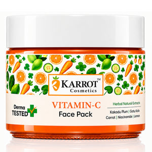 Karrot Cosmetics Vitamin C Face Pack for Glow Care | Brightening Face Pack for Healthy Skin Care | 100gm