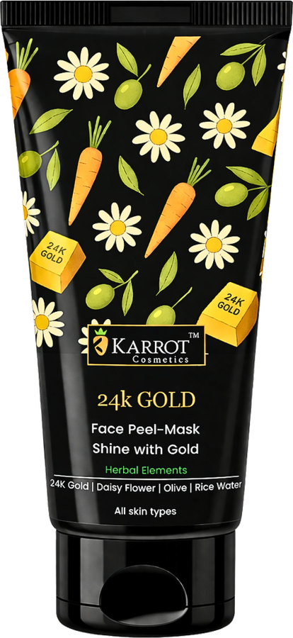 Karrot Cosmetics 24K Gold Peel Off Face Mask Care | Firming Peel Mask for Healthy Glowing Skin | 100gm
