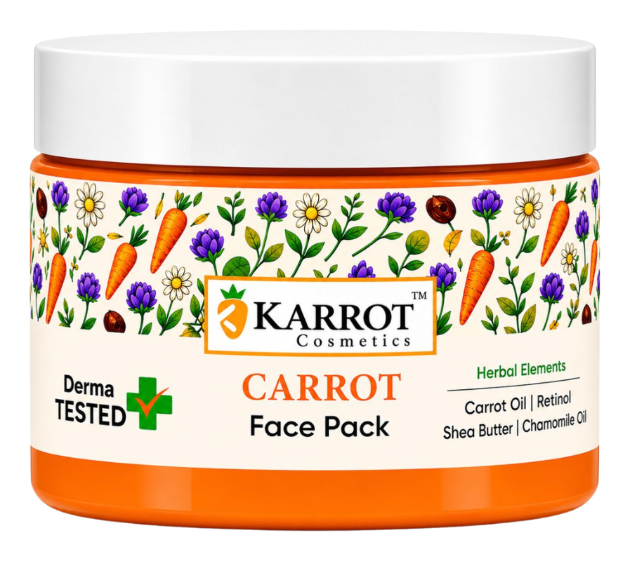 Karrot Cosmetics Carrot Face Pack with Vitamin E | Brightening Face Pack for Healthy Skin Care | 100gm